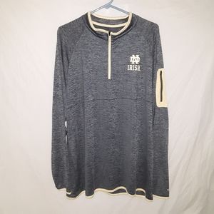 Mens 1/4 Zip Pullover Notre Dame Fightin Irish XL